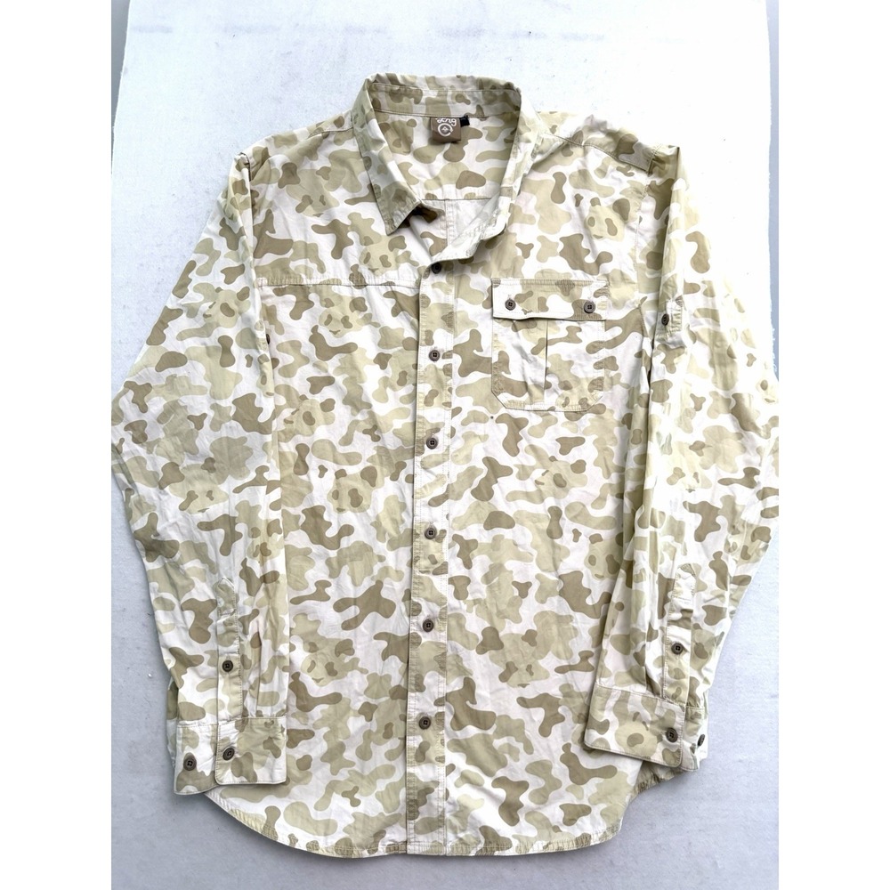 Vintage Lifted Research Group‎ Men's Camo Button Up Shirt 4XL RARE